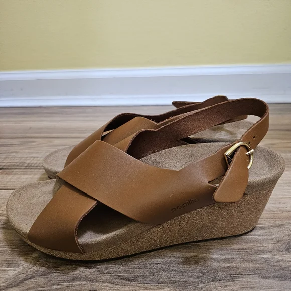 PAPILLIO BY BIRKENSTOCK SAMIRA RING COGNAC,WEDGE Sandal, BLACK,size US 11,EUR 42 - Picture 6 of 16